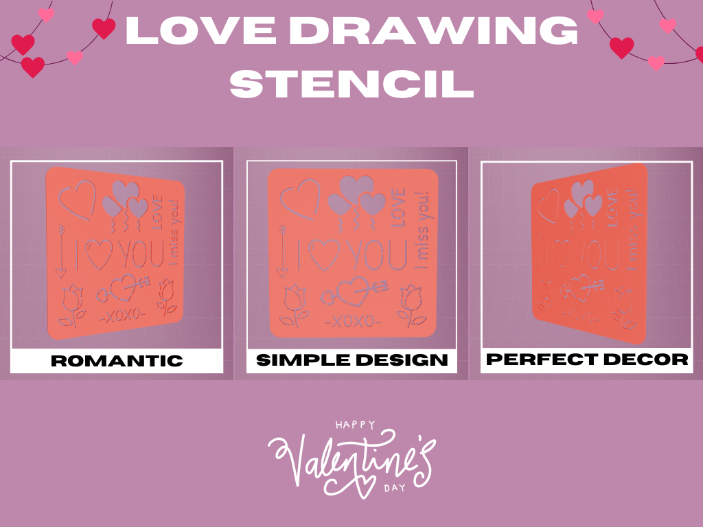 Love Drawing Stencil