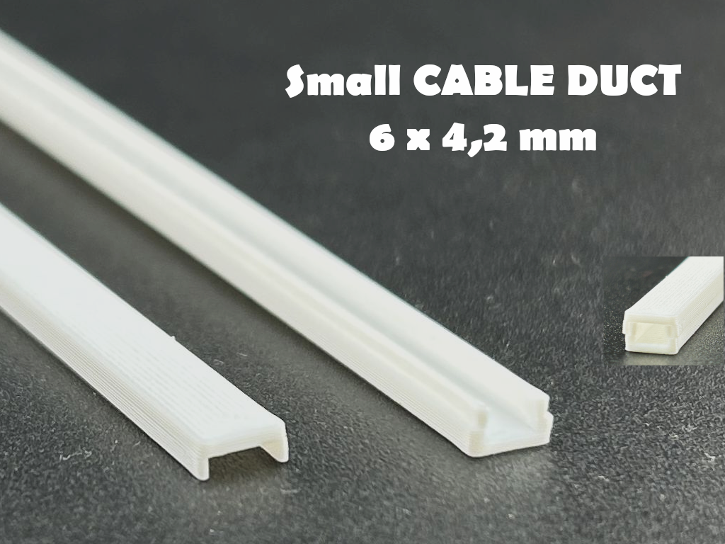 Small Cable Duct (6×4.2mm) – Snap-Fit Lid