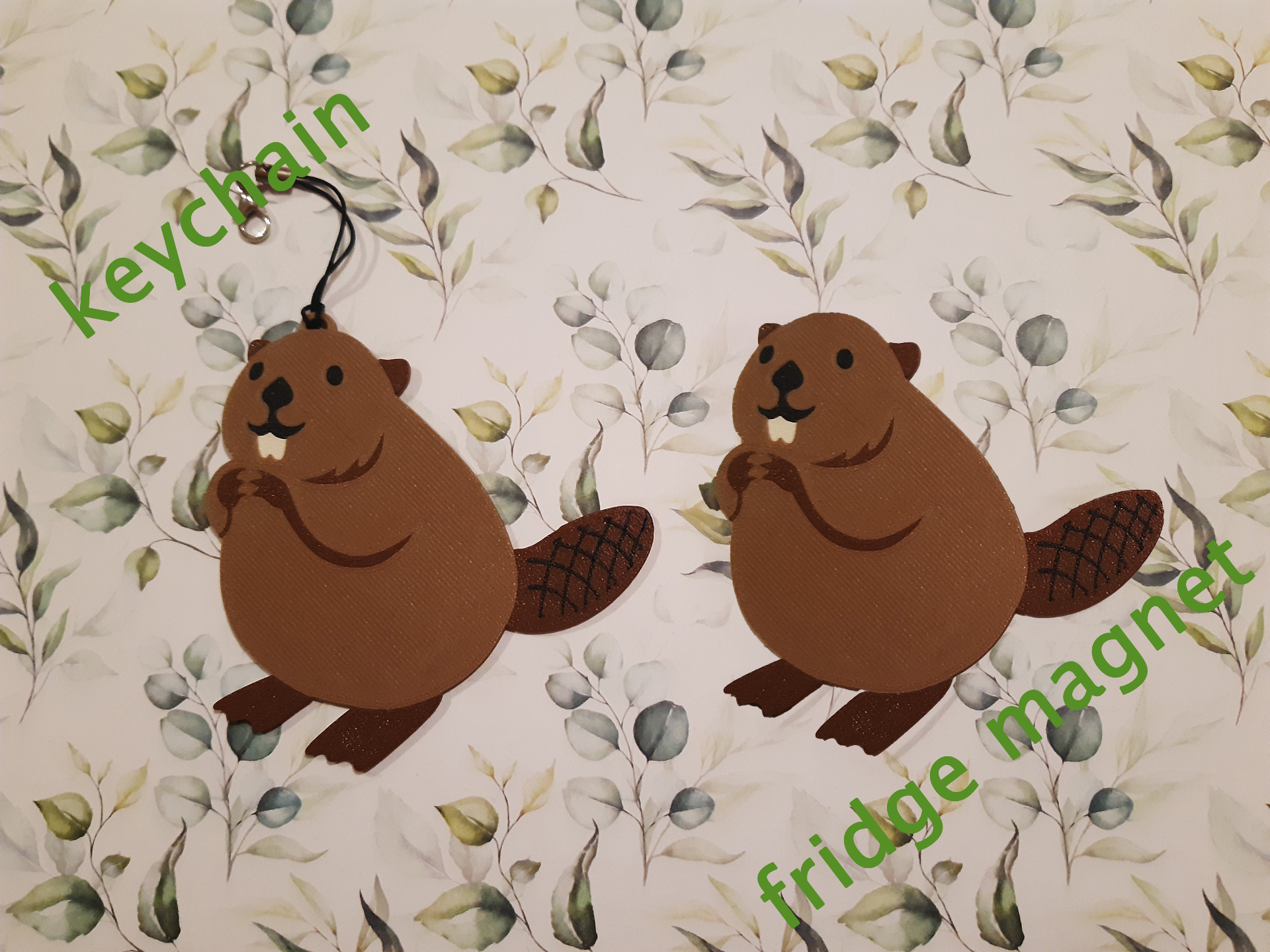 Beaver - keychain or fridge magnet