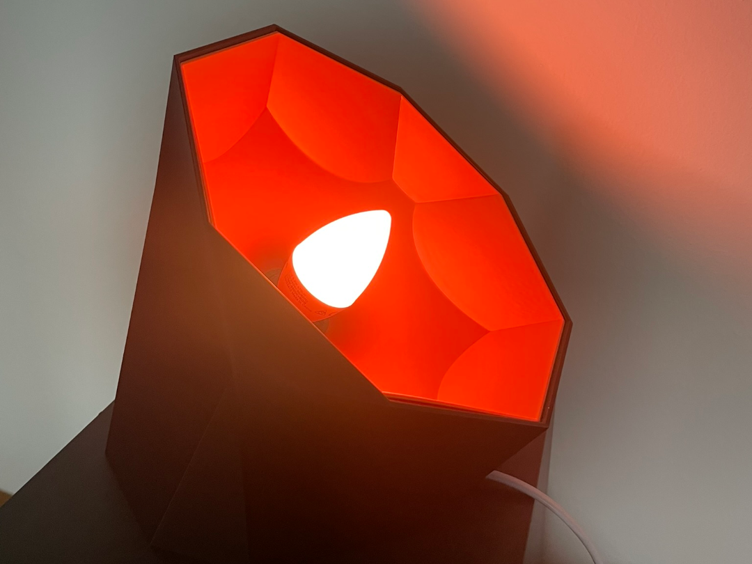 E14 Indirect light/bedside lamp with added weight