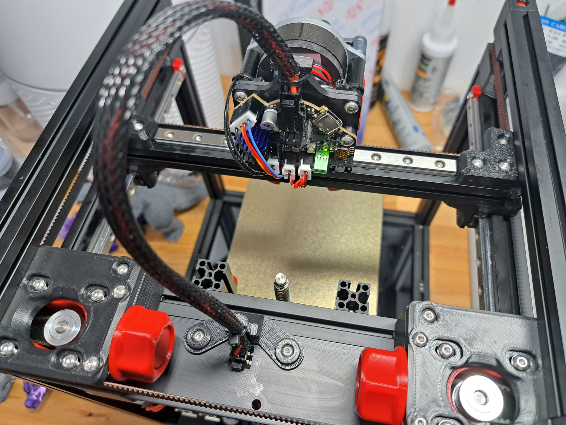 Voron 0.2 U2C CanBus Panel mit Zugentlastung