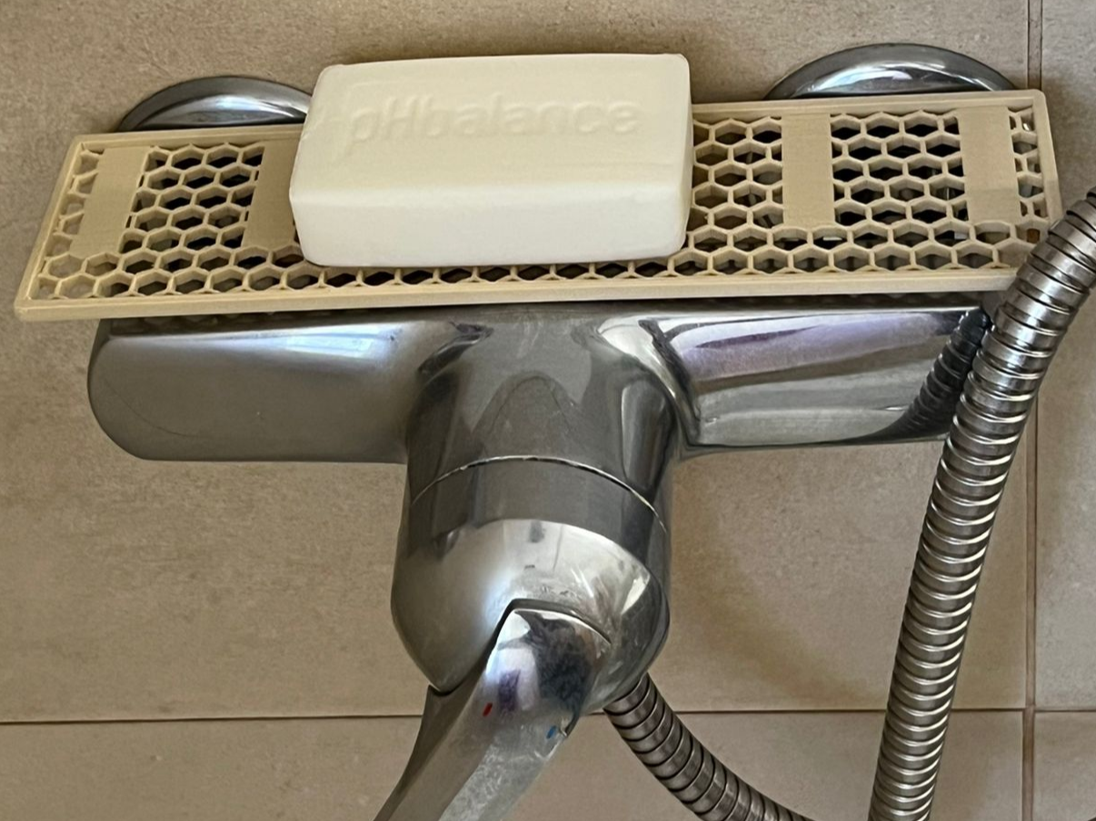 Pipe Mounted Shower Soap Holder