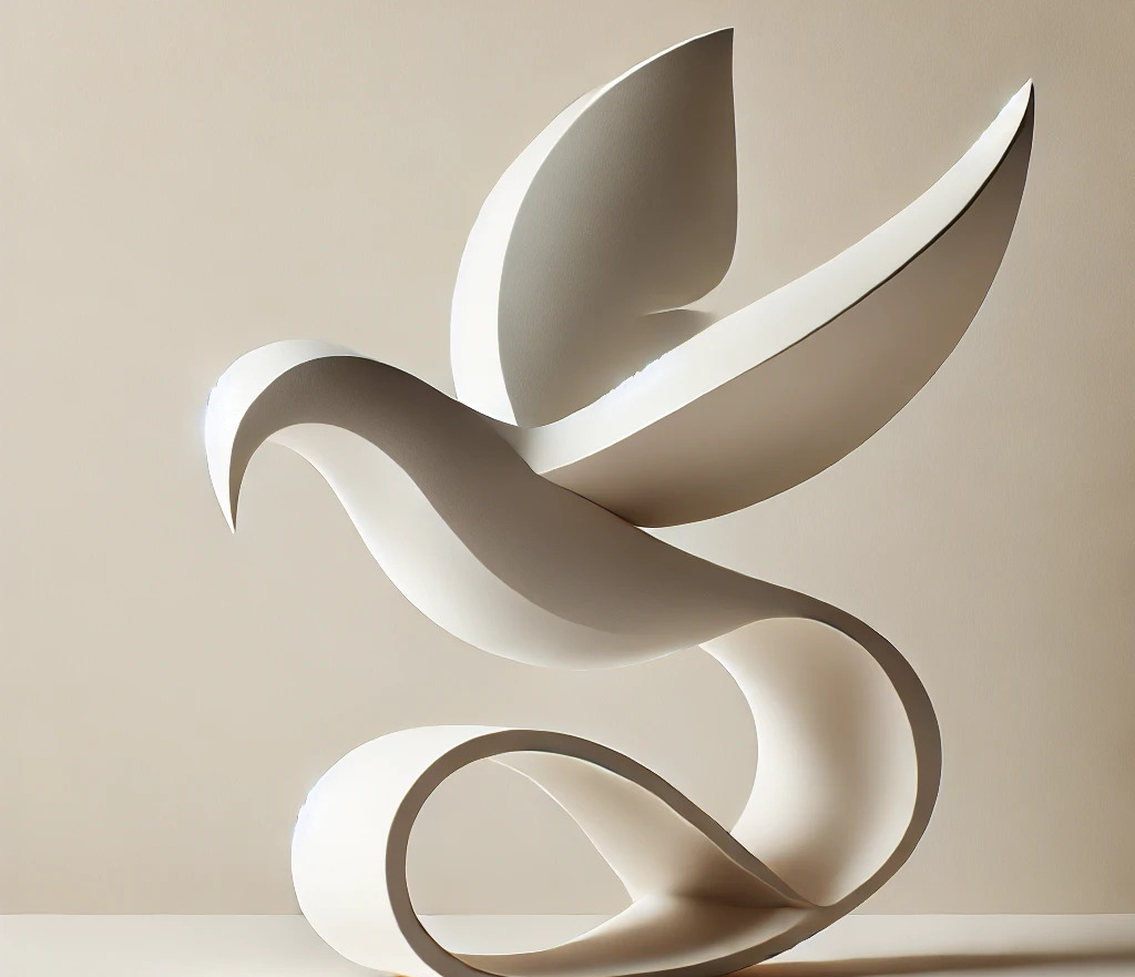 Graceful Bird Sculpture minimalistic