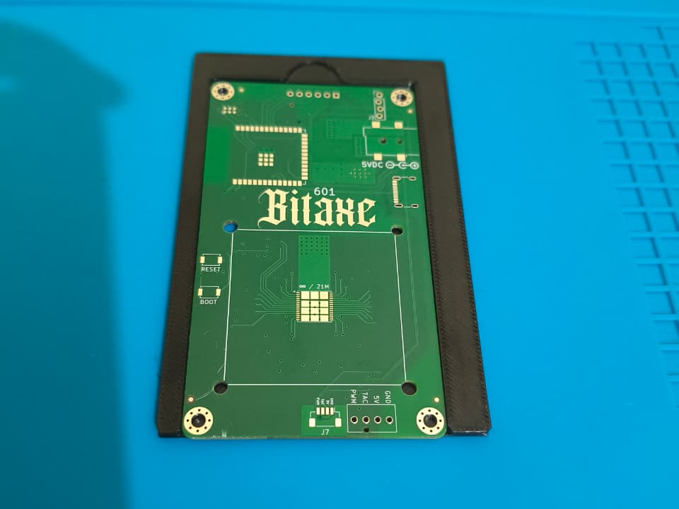 Bitaxe Gamma 601 PCB & Stencil Holder