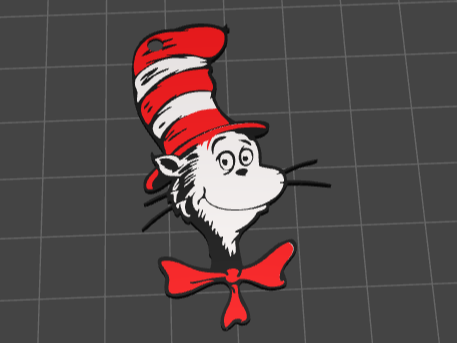 Dr. seuss cat in the hat earings