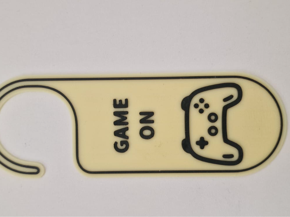 Door plate GAME ON