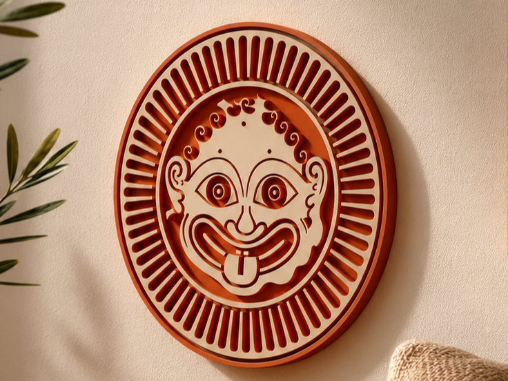 Ancient Greek Pottery Gorgon medusa kylix design
