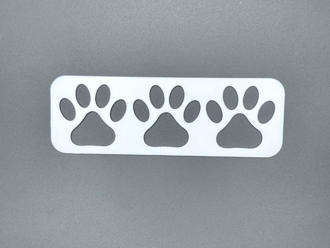 Paw print book mark