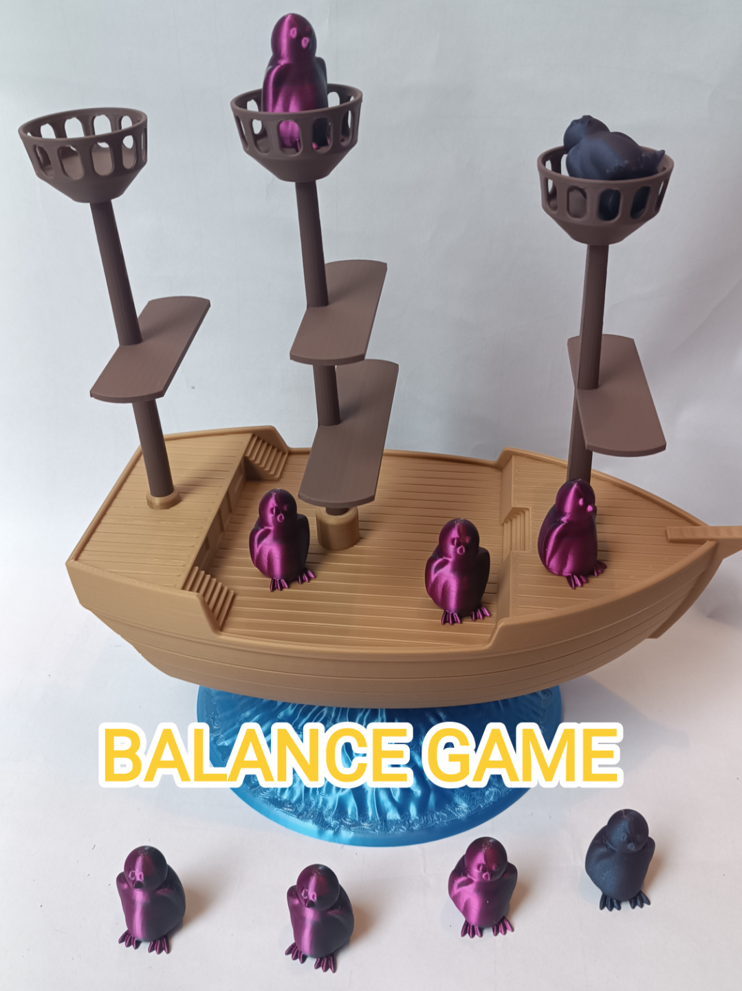 Balance Game - Penguins on the boat