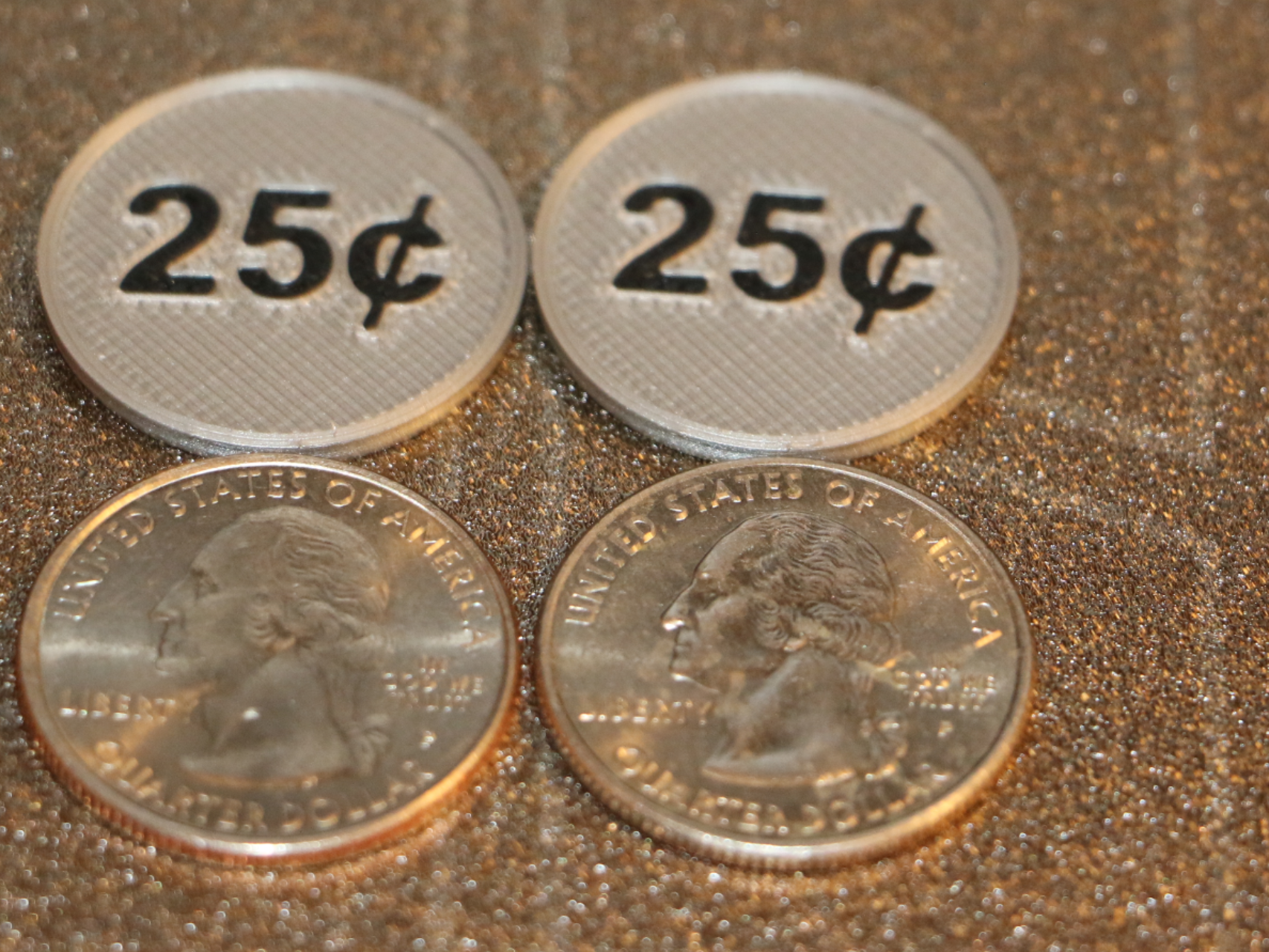 US Quarter Perfectly Sized with Amount