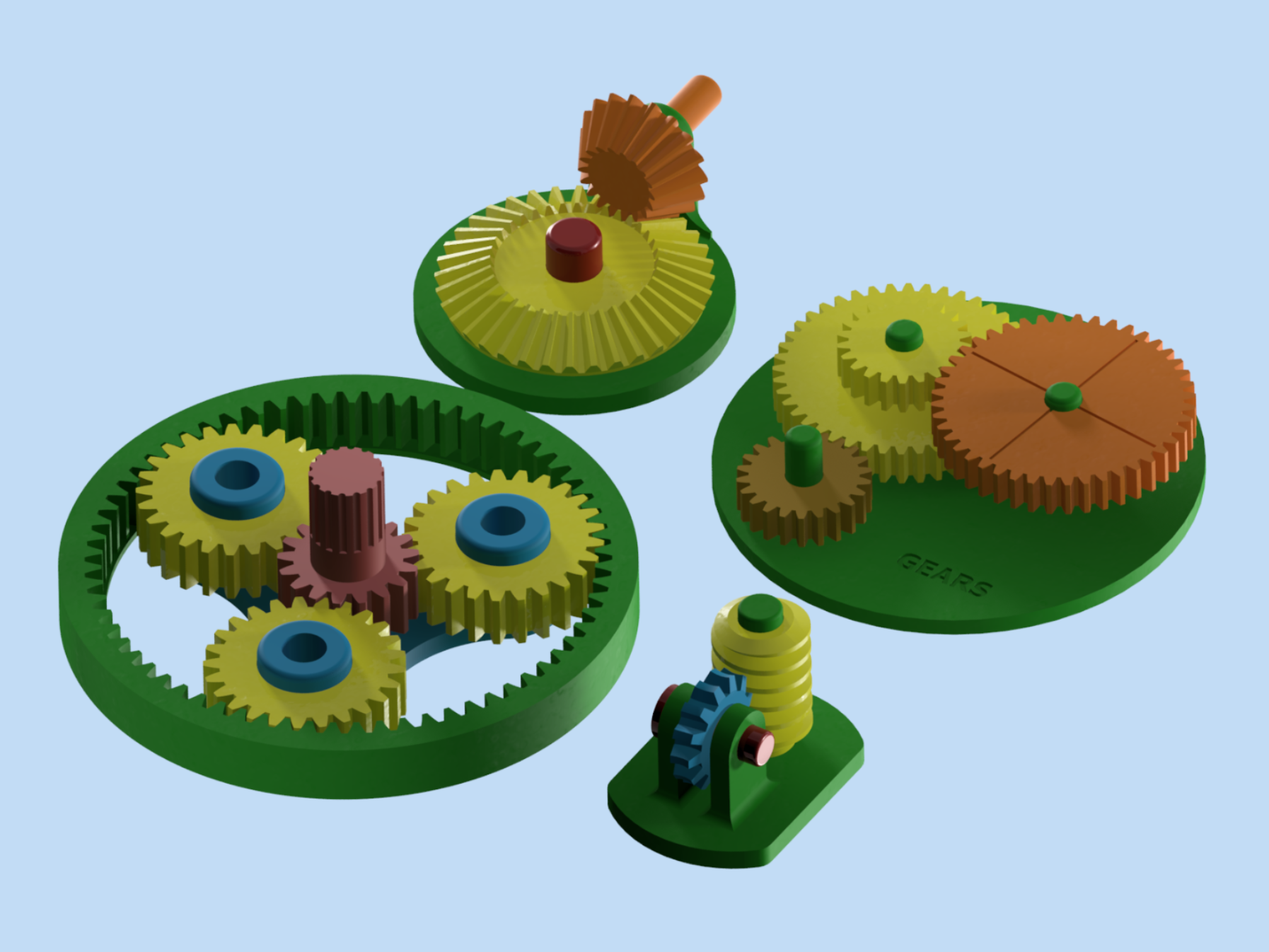 Typical gear transmission systems