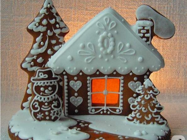 Gingerbread house mold for Christmas