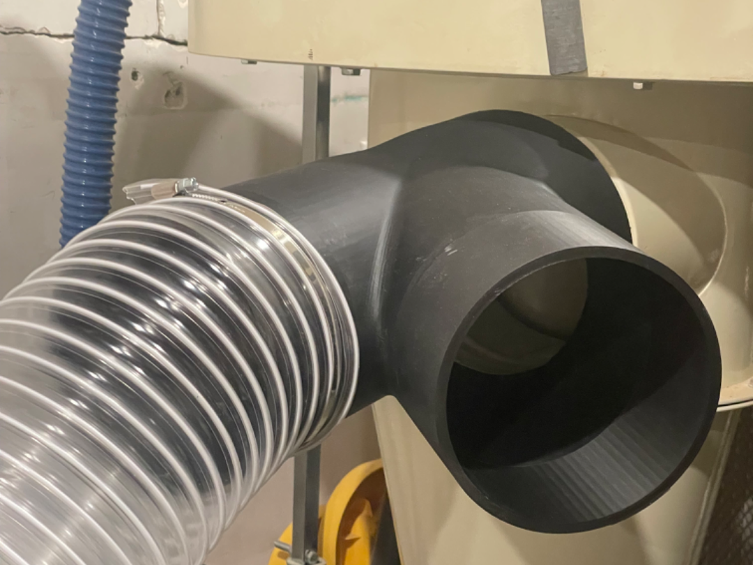 7" dust collector to 6" flexhose