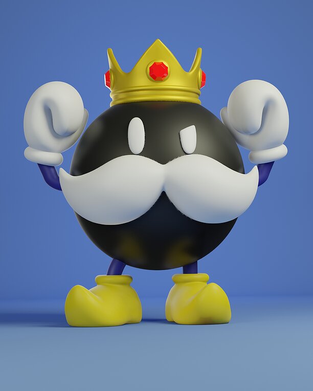 mario king bob omb