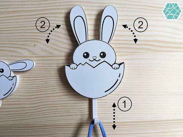 Bunny Key and towel hanger super cute - fun and practical