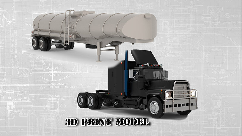 Truck Rubber Duck and fuel Tanker trailer movie Convoy