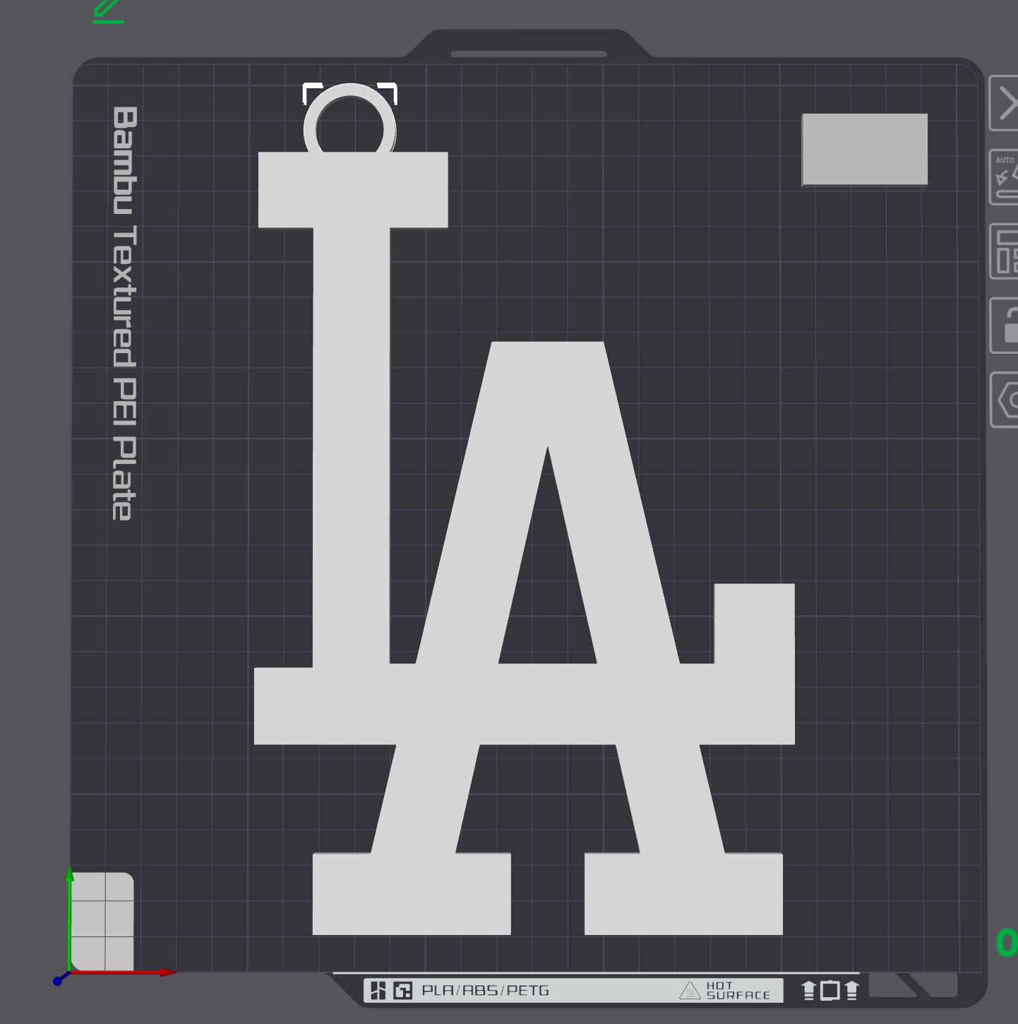 Los Angeles Dodgers Oversized Necklace LA Single Color Logo