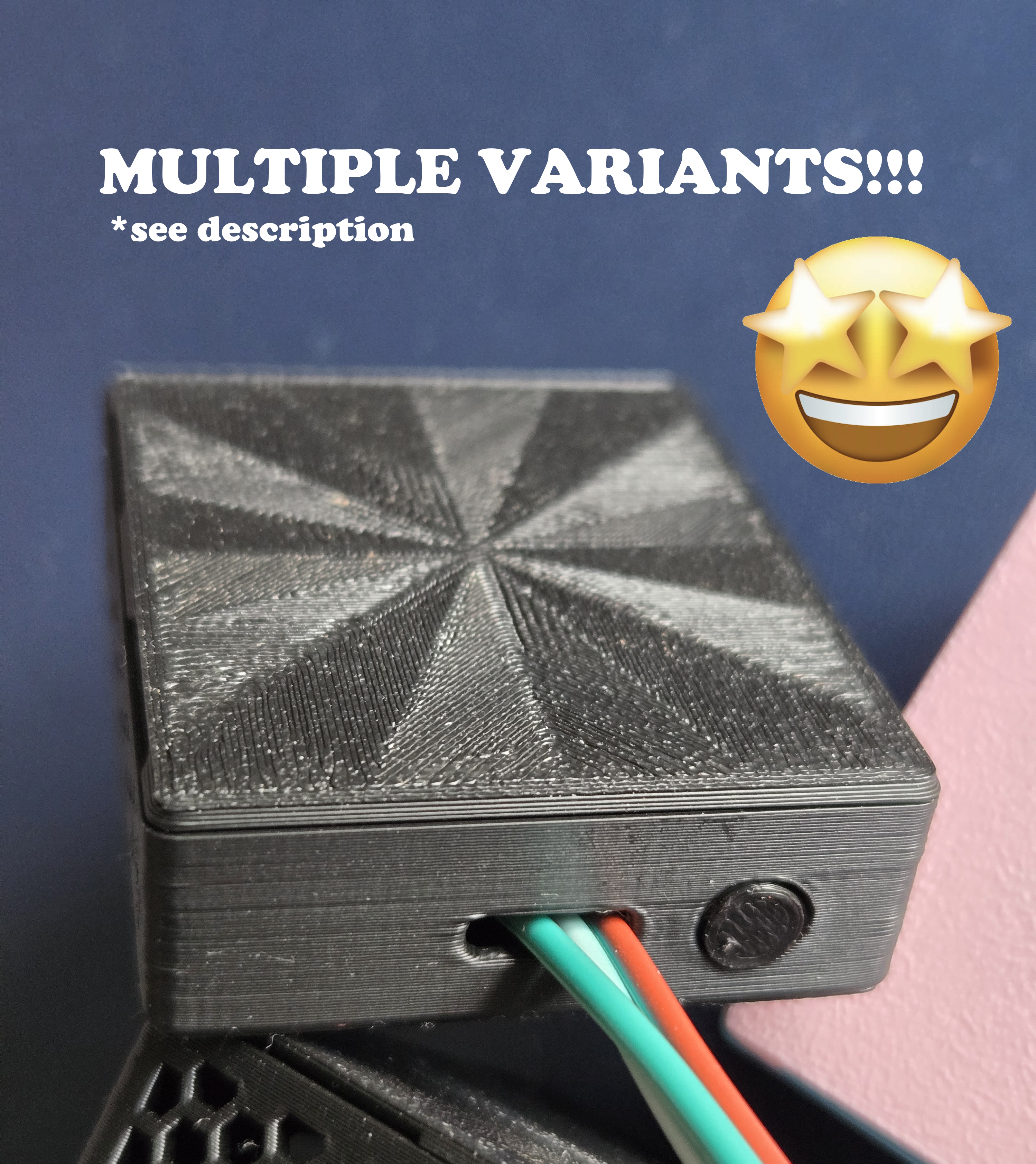 ESP32 USB-C Simple Snap Honeycomb Cases WLED compatible - 3 variants: simple | output wire hole | output wire hole and button