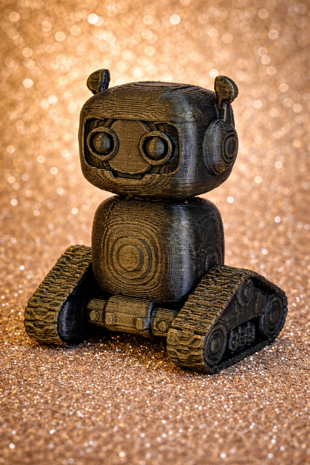Cute Tank Robot – Stylized 3D Printed Mini Figure