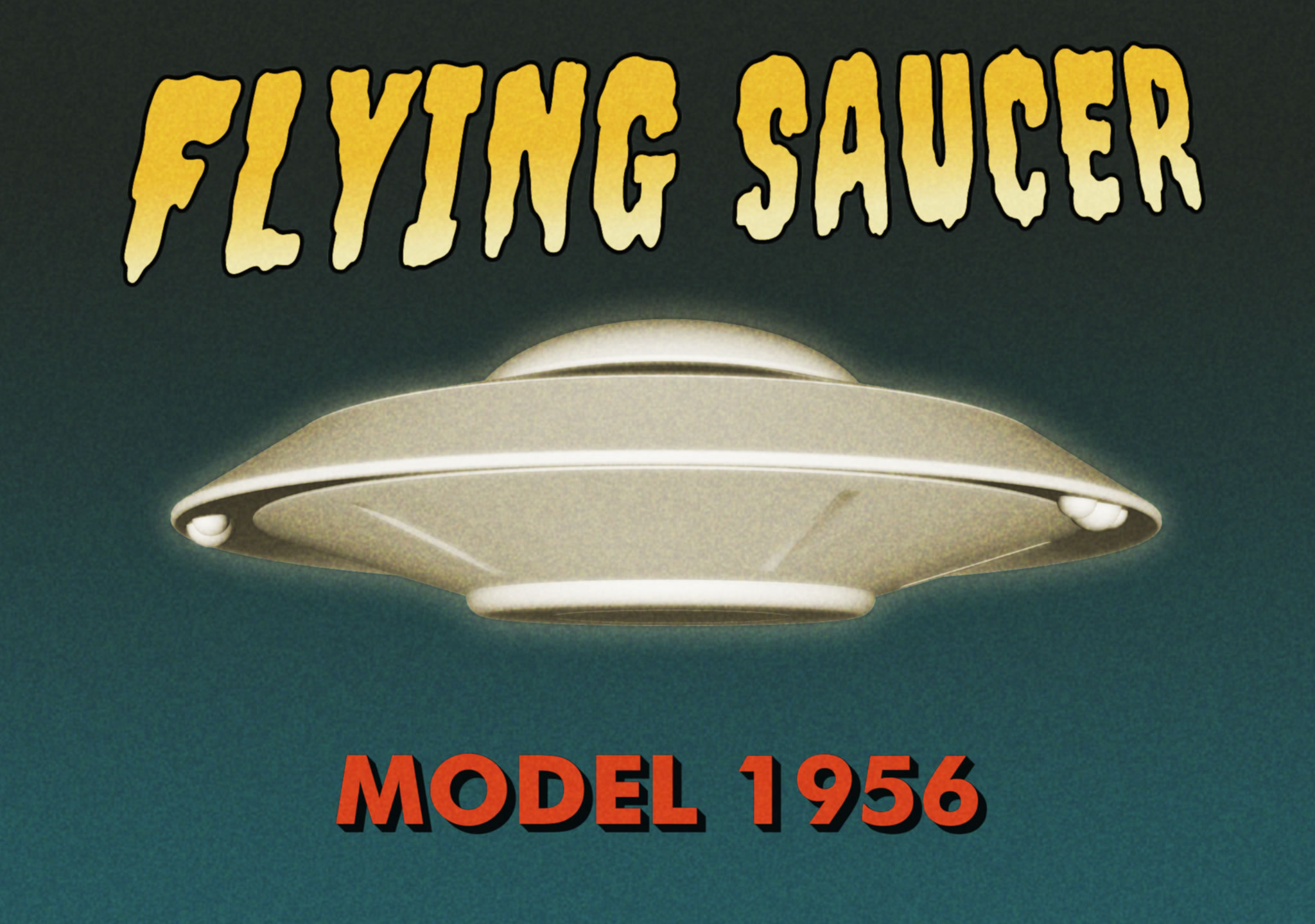 Flying Saucer UFO (fidget / ornamet) as seen in the 1956 sci-fi cult classic movie