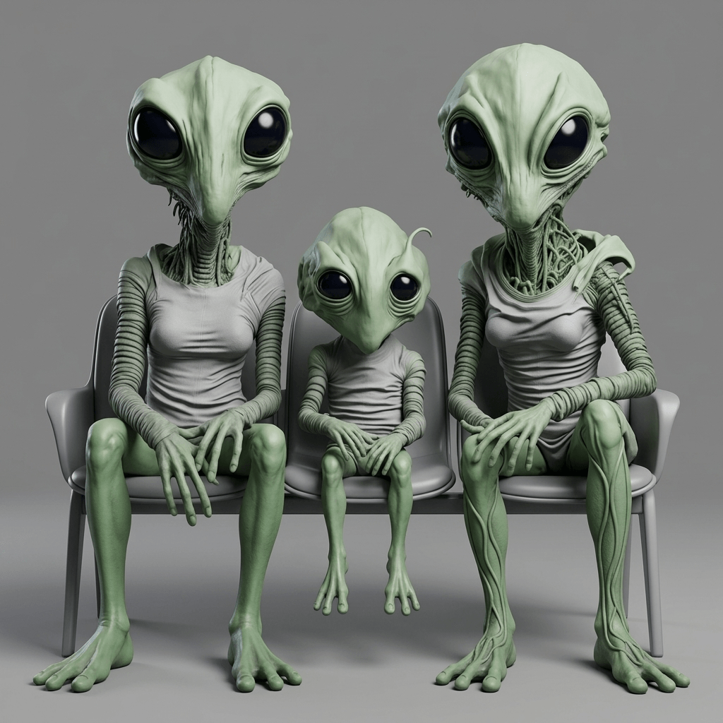 Sci Fi Art - Aliens - At the Waiting Room