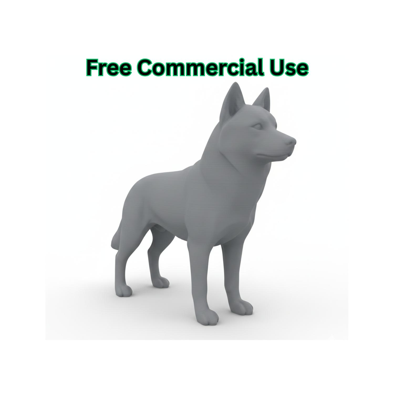 Siberian Husky Dog Figurine