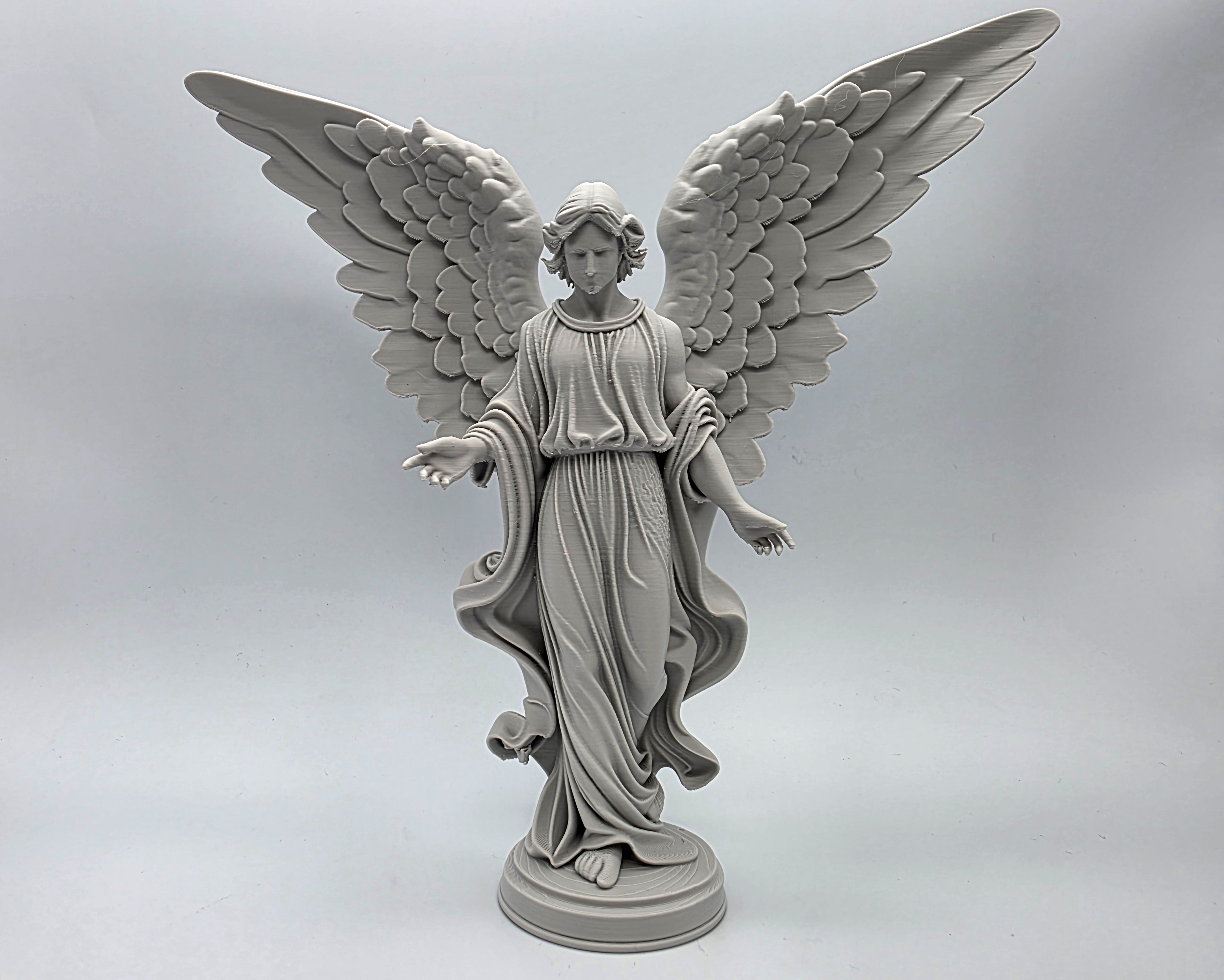 Classical Archangel Spreading Wings Sculpture