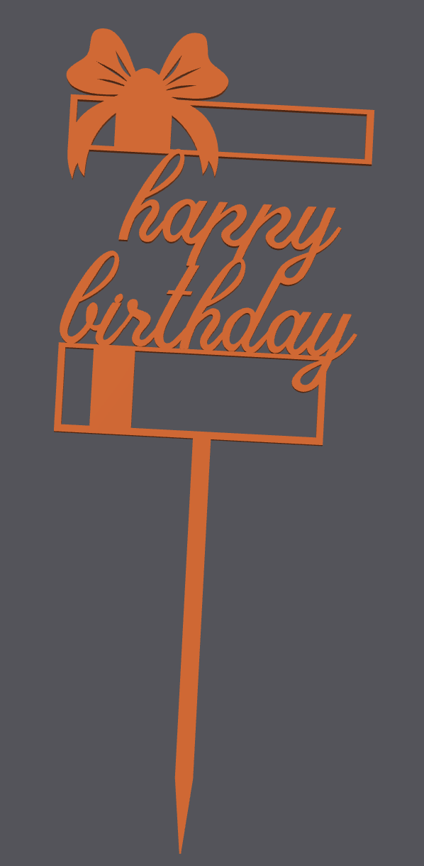 Topper para pastel – Happy Birthday | Cake Topper – Happy Birthday | 3D Print