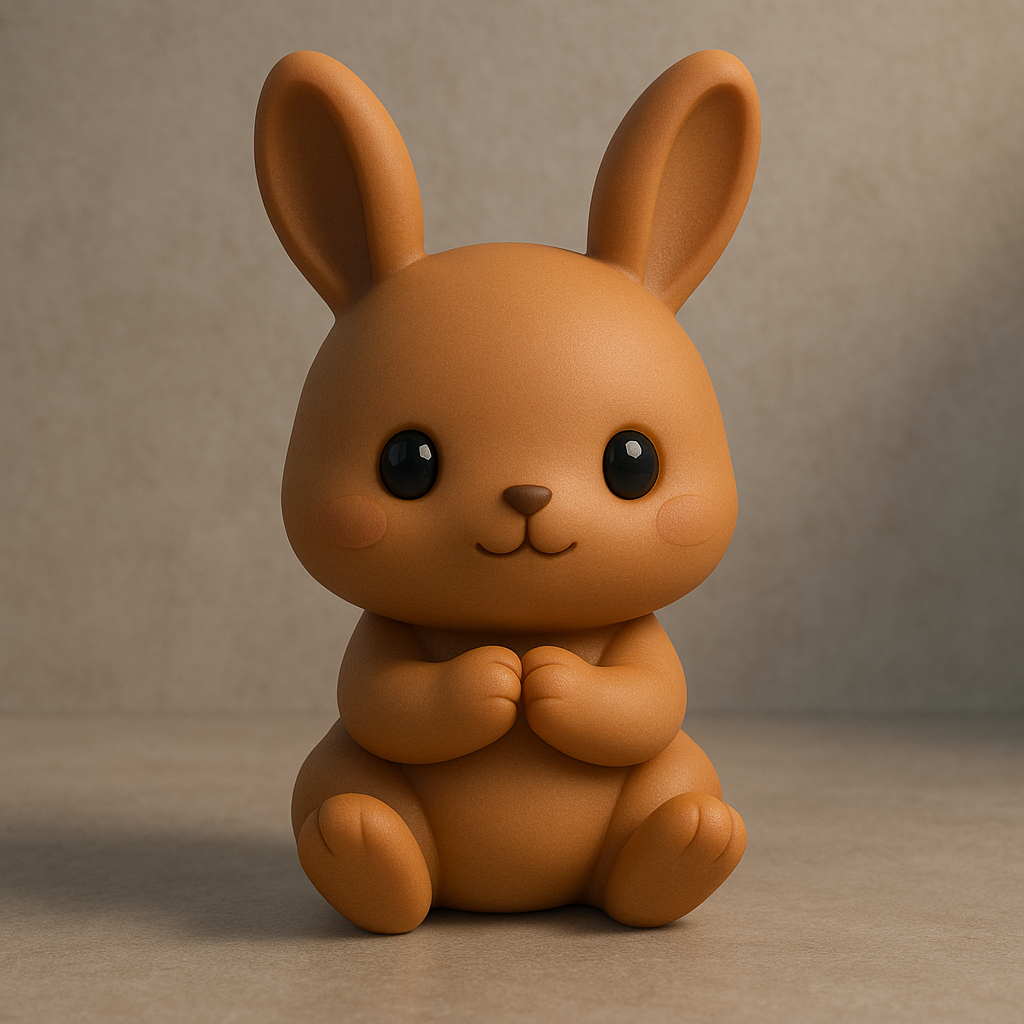 Cute Bunny Figurine - Kawaii-Style 3D Printable Toy