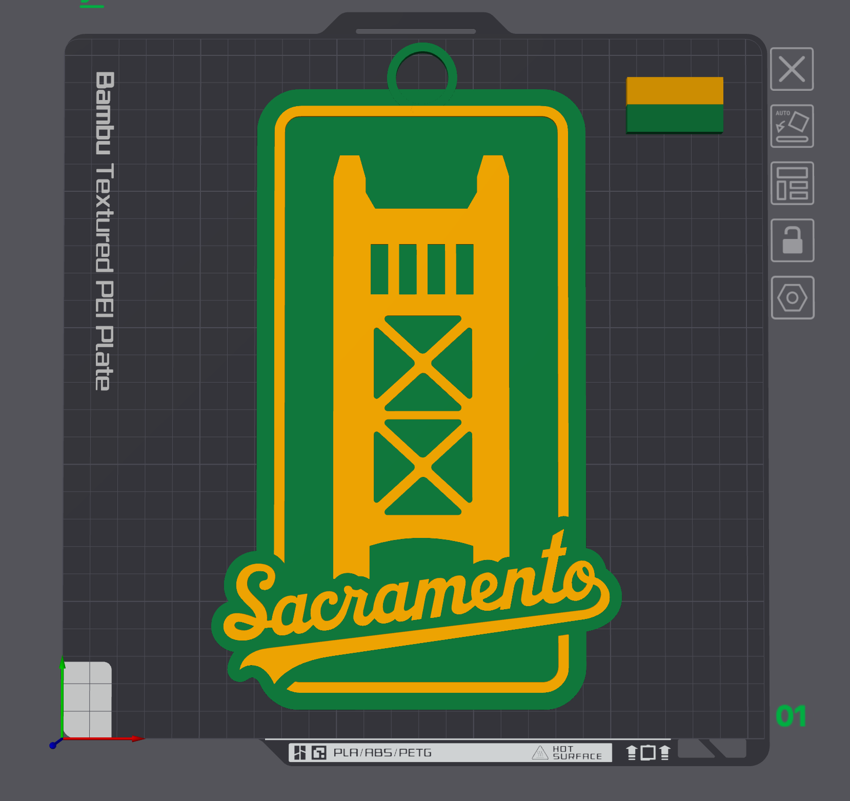 Sacramento Athletics Oversized Necklace Logo