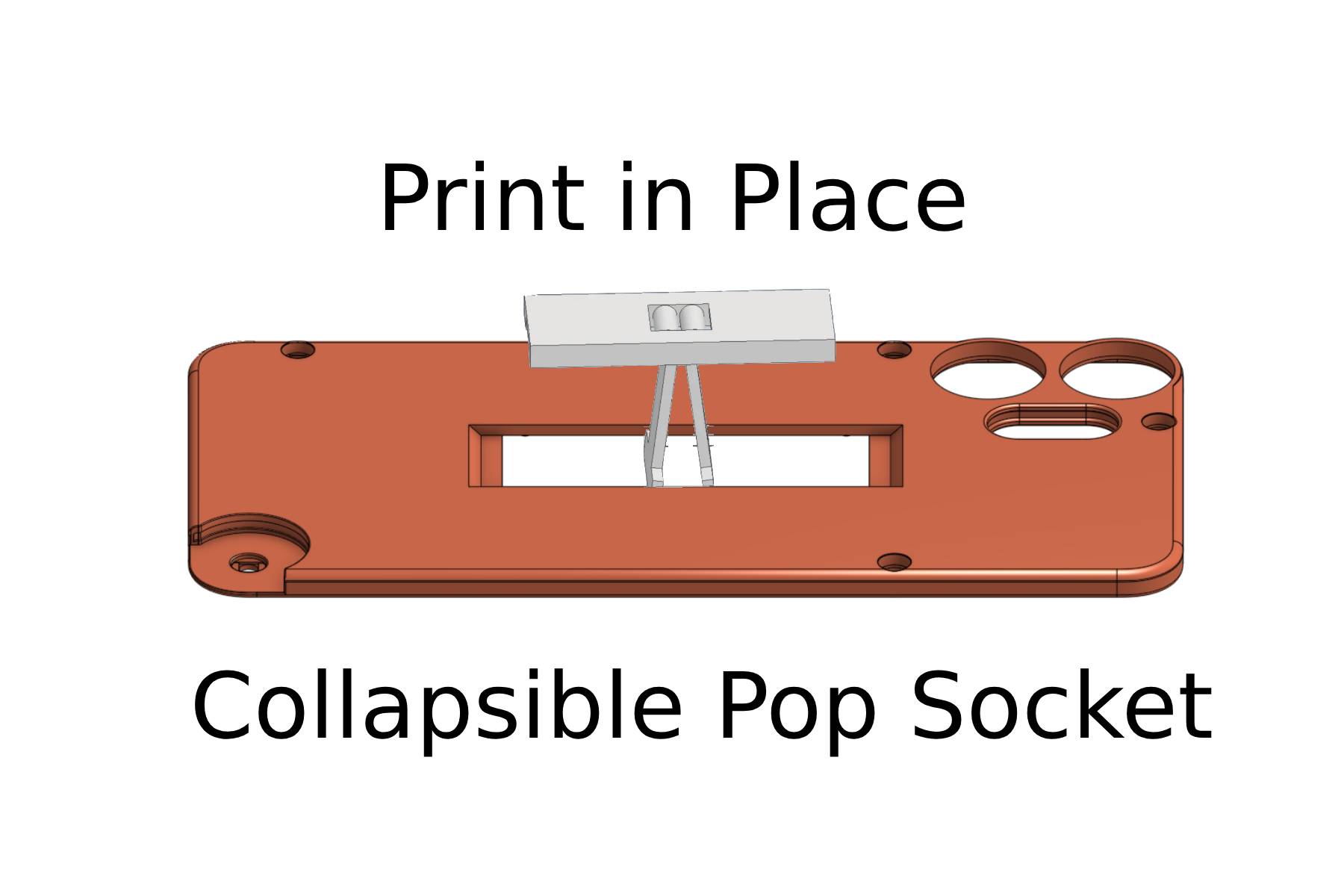 CMF P2P with print in place collapsible popsocket