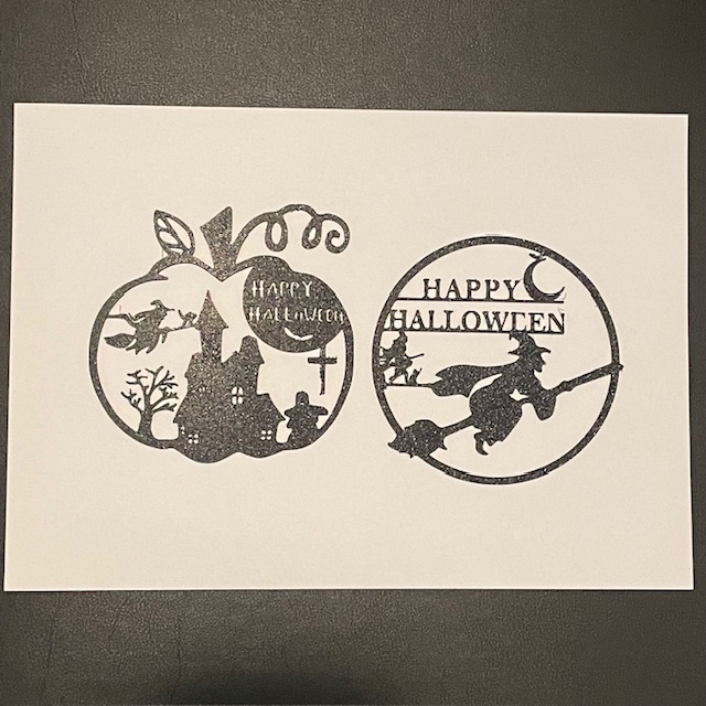 Halloween Witch Pumpkin House Wallart Decor V1