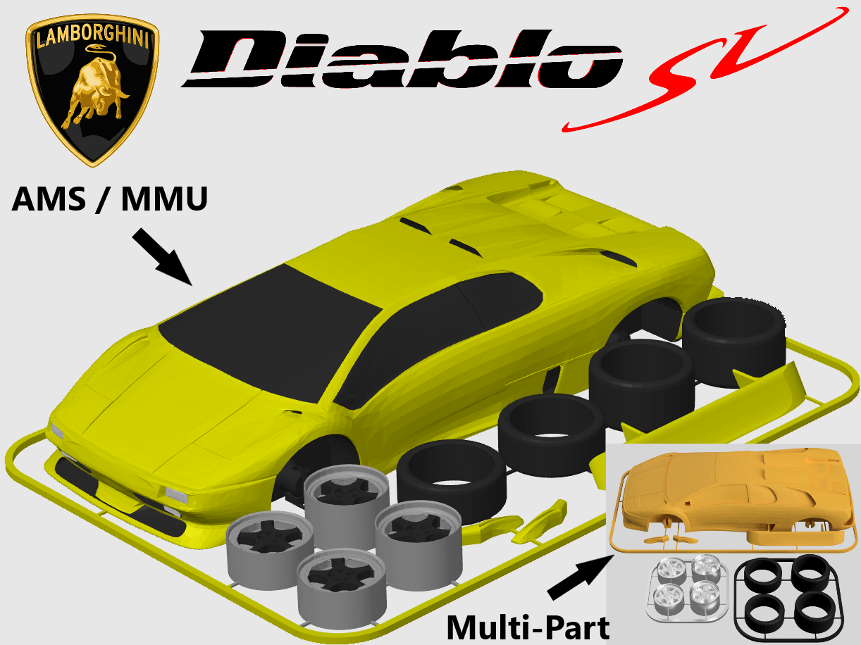 Lamborghini Diablo SV Kit Card (1:24 scale)