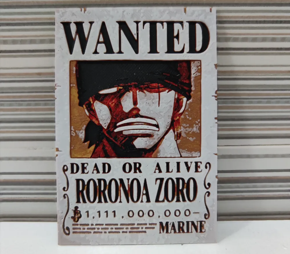 Hueforge style letter from Zoro