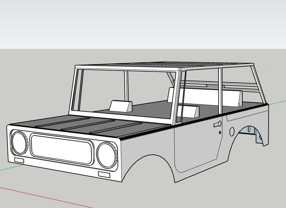 SCX24 Deadbolt - 1967 INTERNATIONAL HARVESTER SCOUT 800 ROLLCAGE BODY