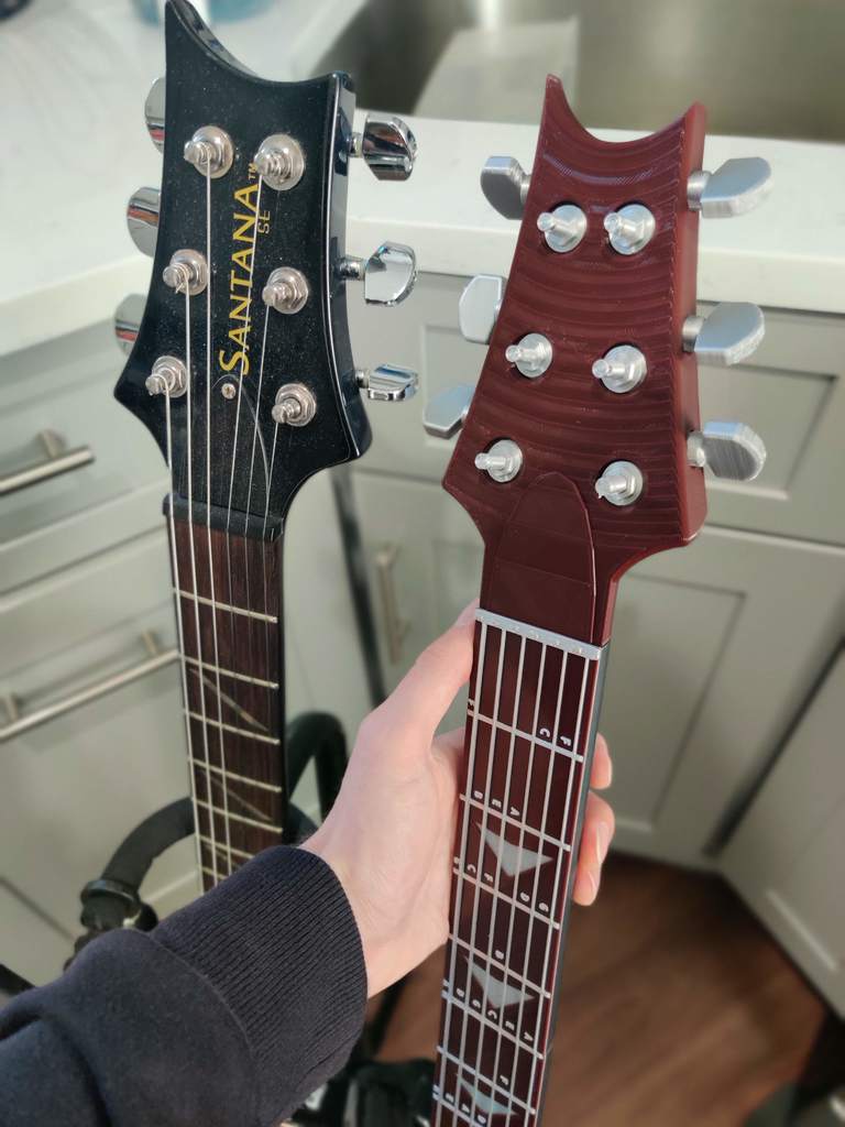Printable Guitar Fretboard - PRS Headstock