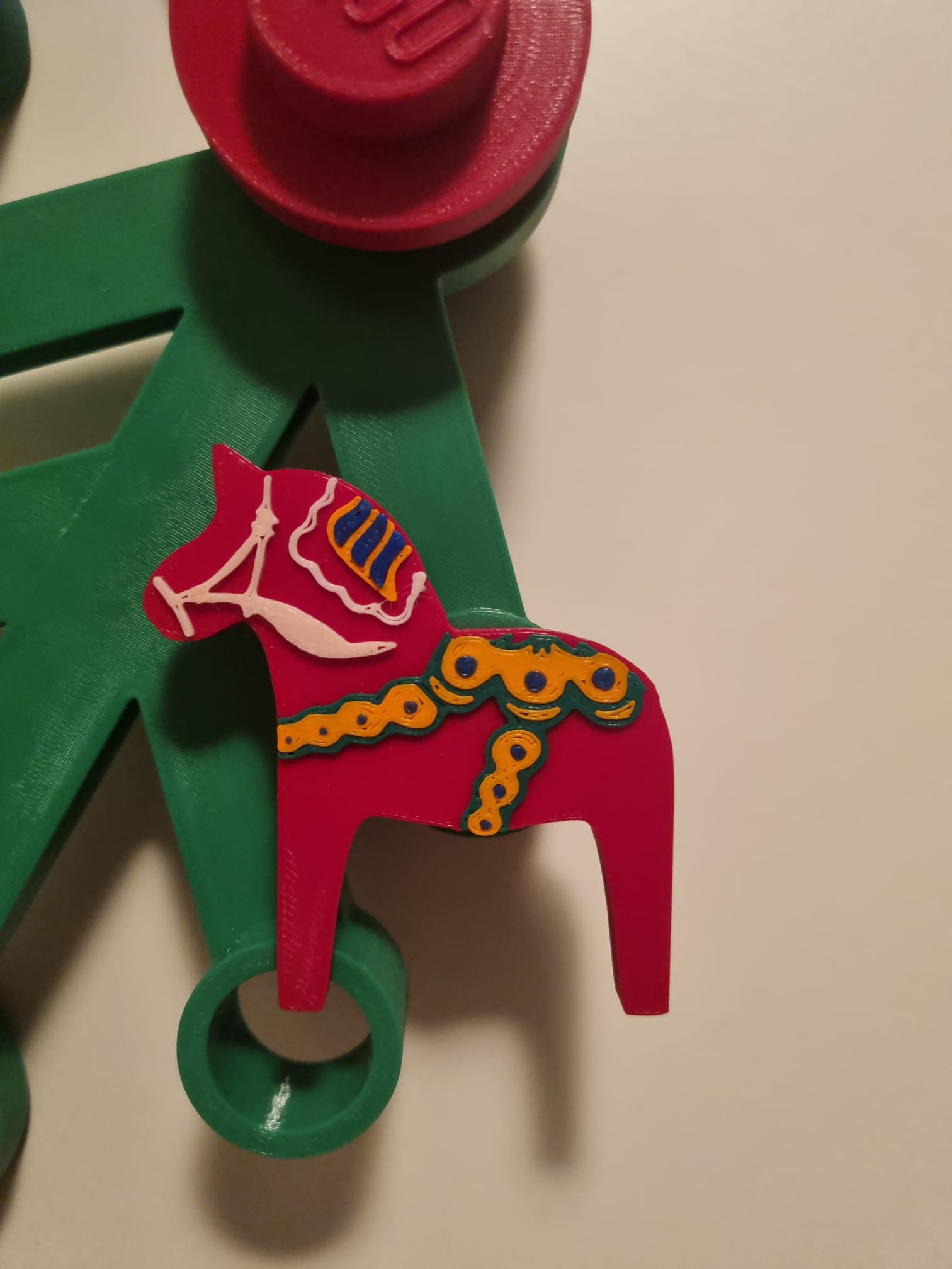 Swedish Dala Horse (Dalahäst) for Giant LEGO Wreath