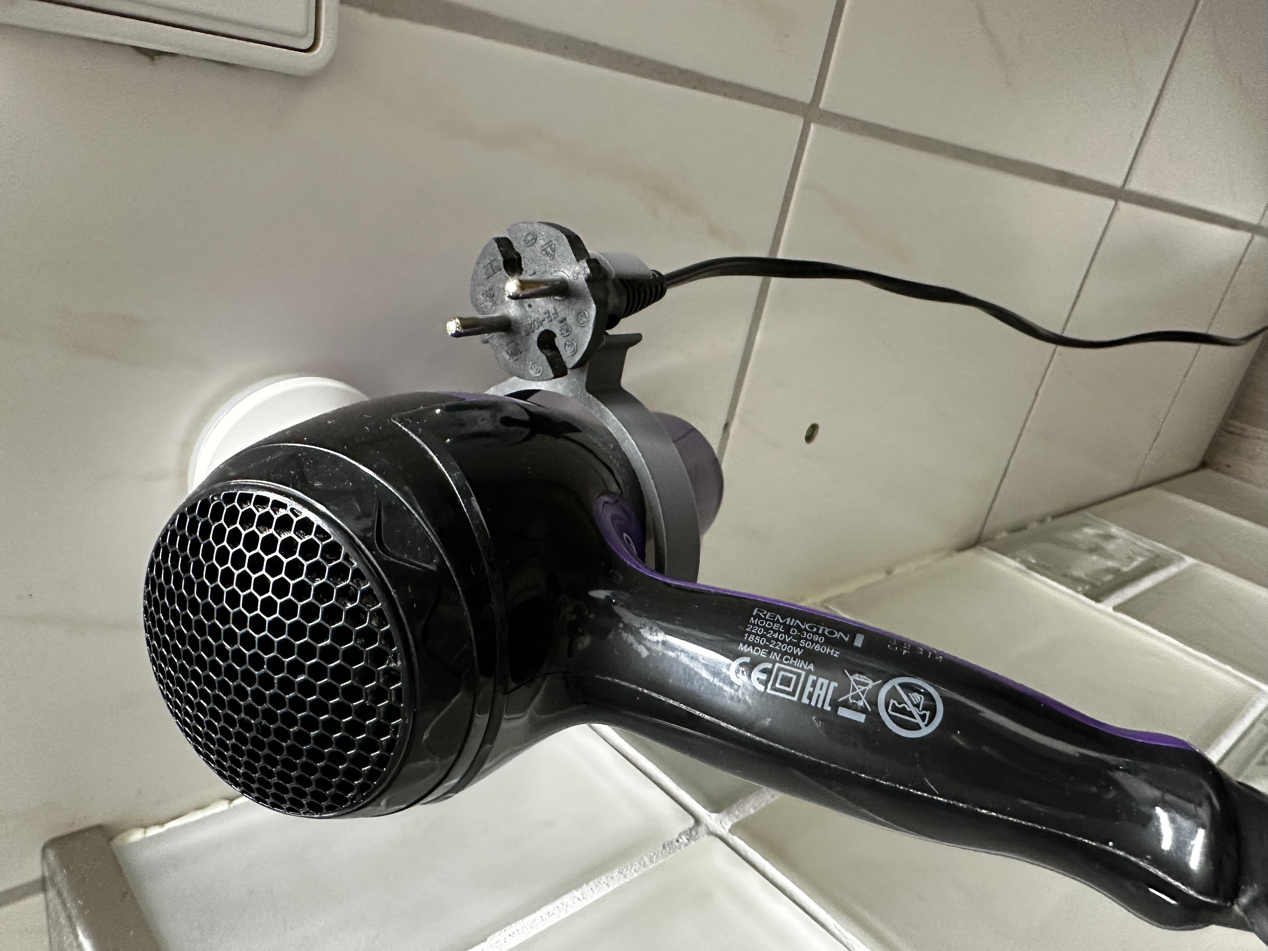 Ikea Tisken_pick up for Hairdryer (new update) with cable/plug hook