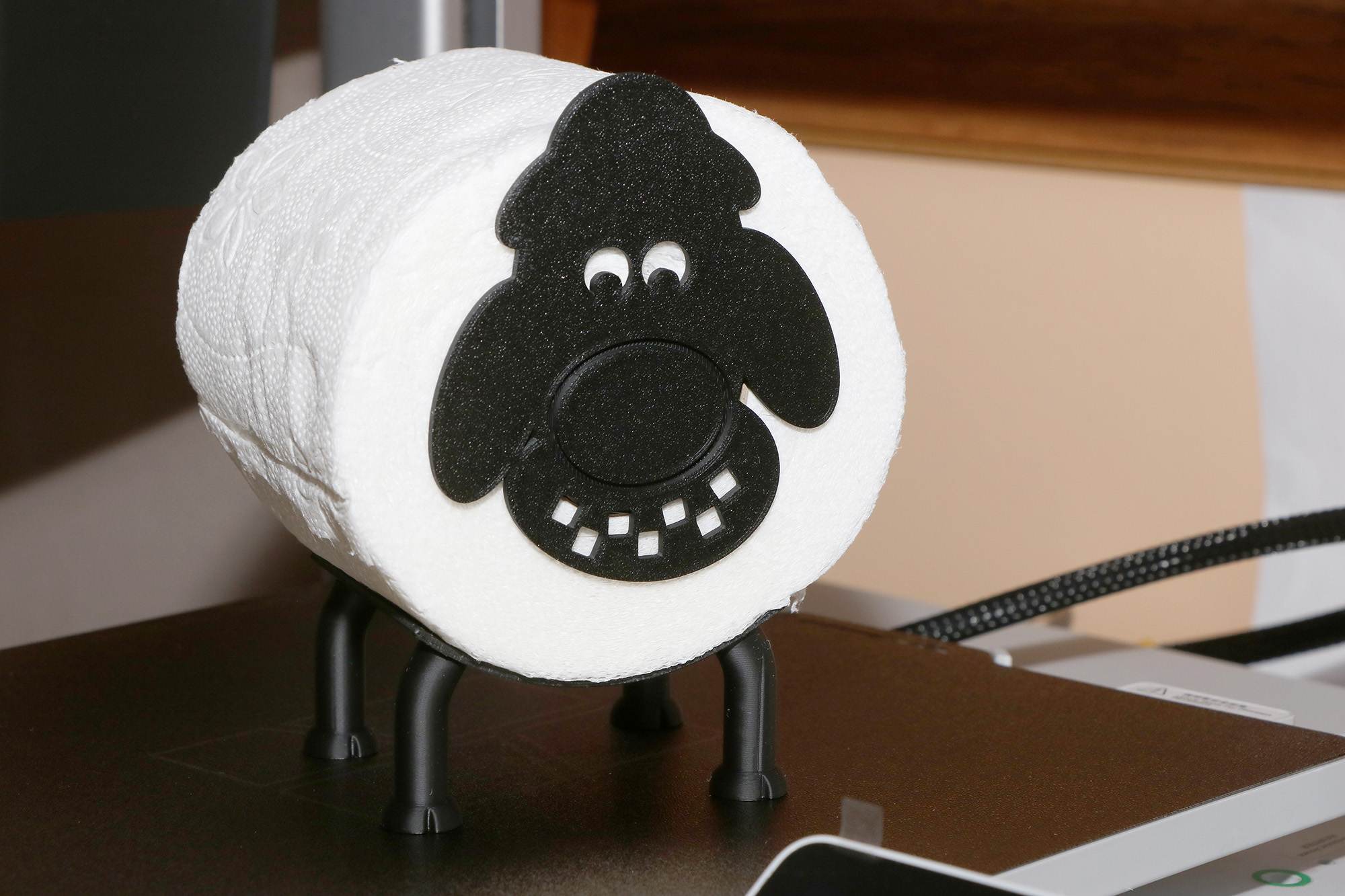 Dog from "Shaun the Sheep" Toilet Paper Roll Holder.