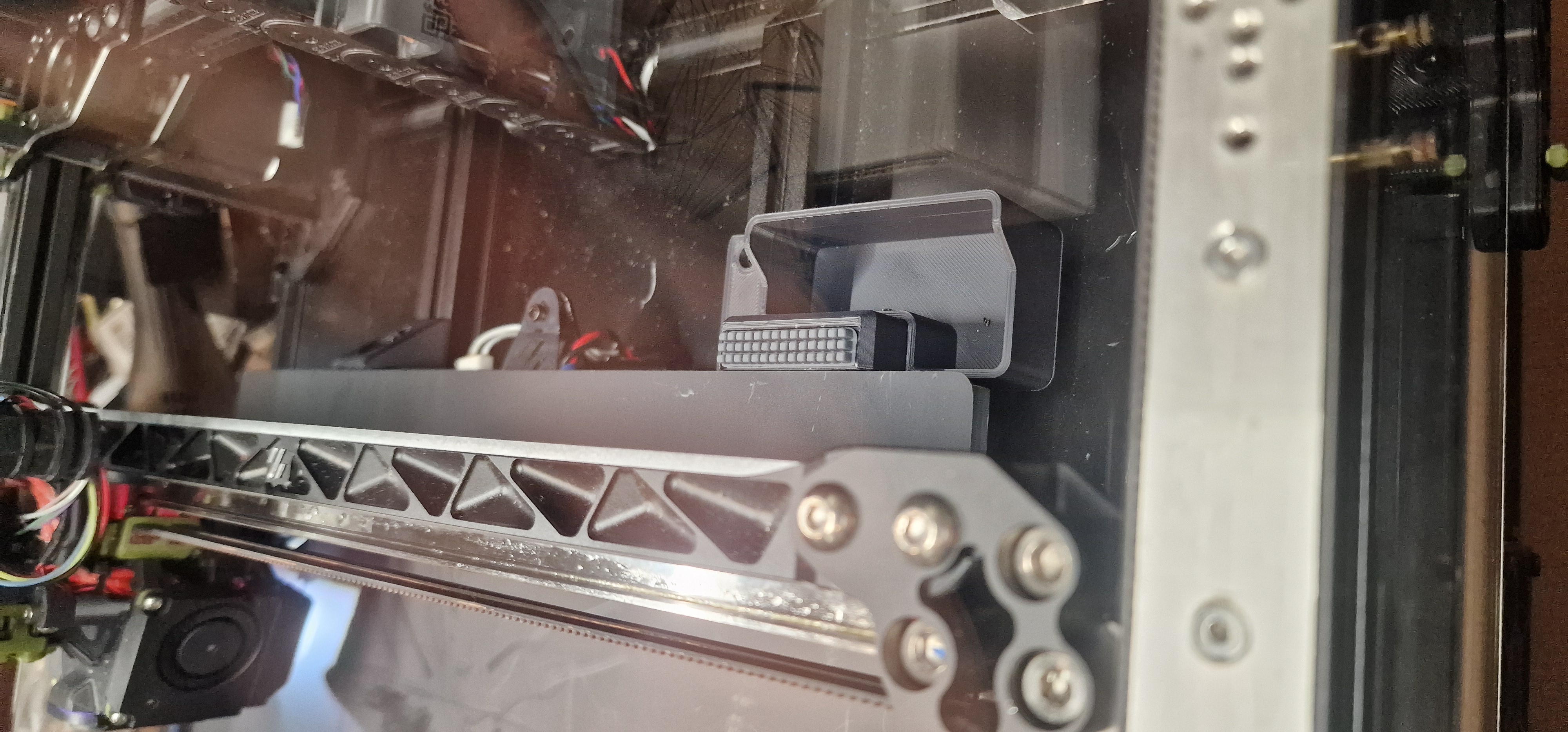 Nozzle Scrubber & Decontaminator for Voron 2.4 using Bambu A1 Nozzle Wiper w/ Sheet Stops kinteic mount Remix