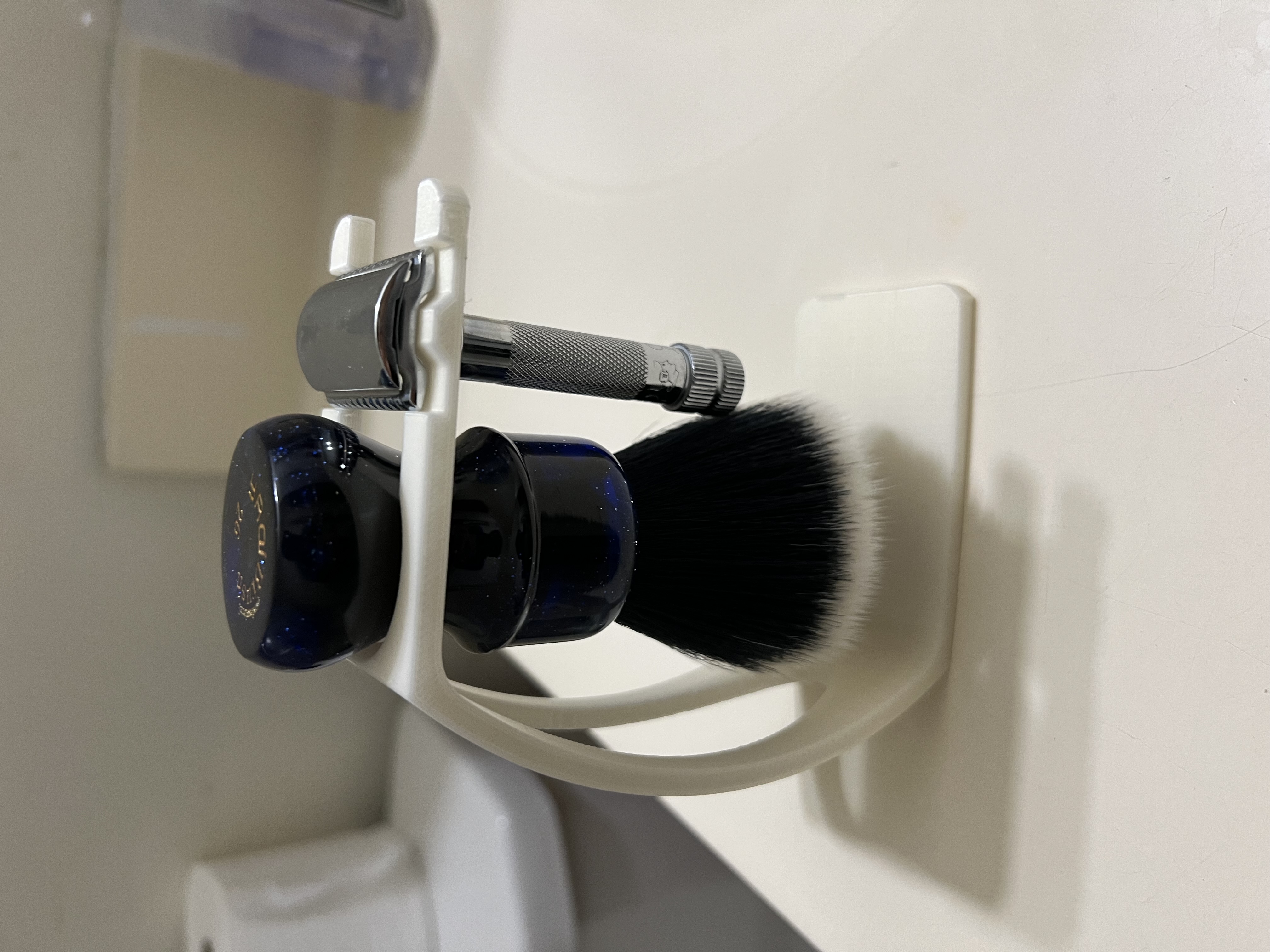 Shaving Brush and Razor Holder