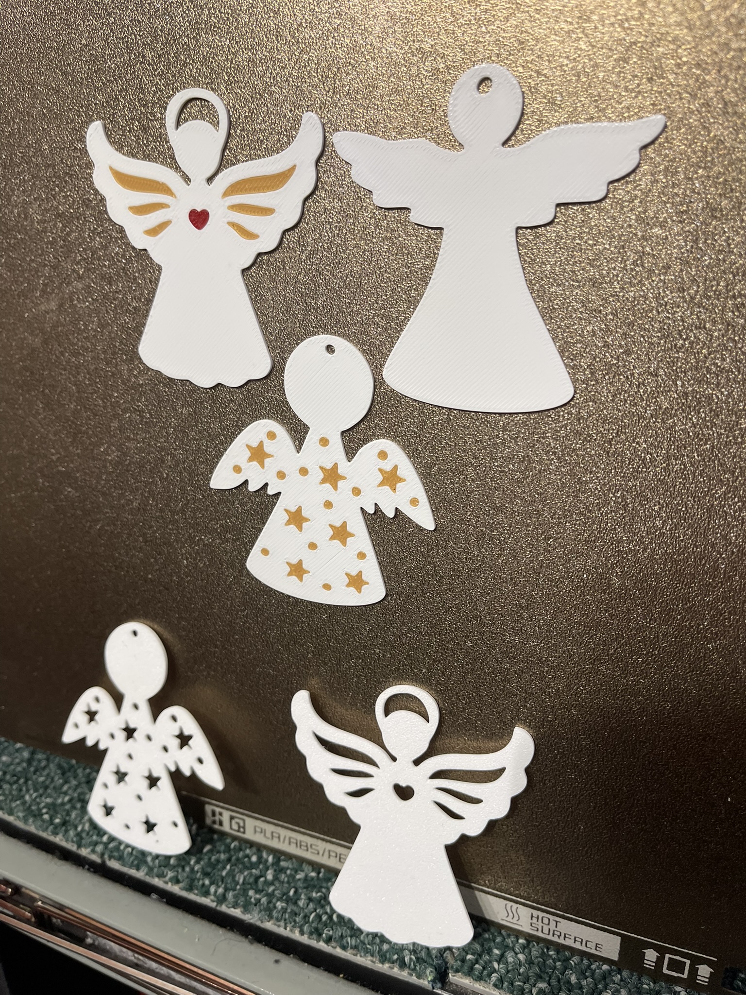 XMAS ornament - 3x Angel / 3x Andel - Multi/Singlecolor