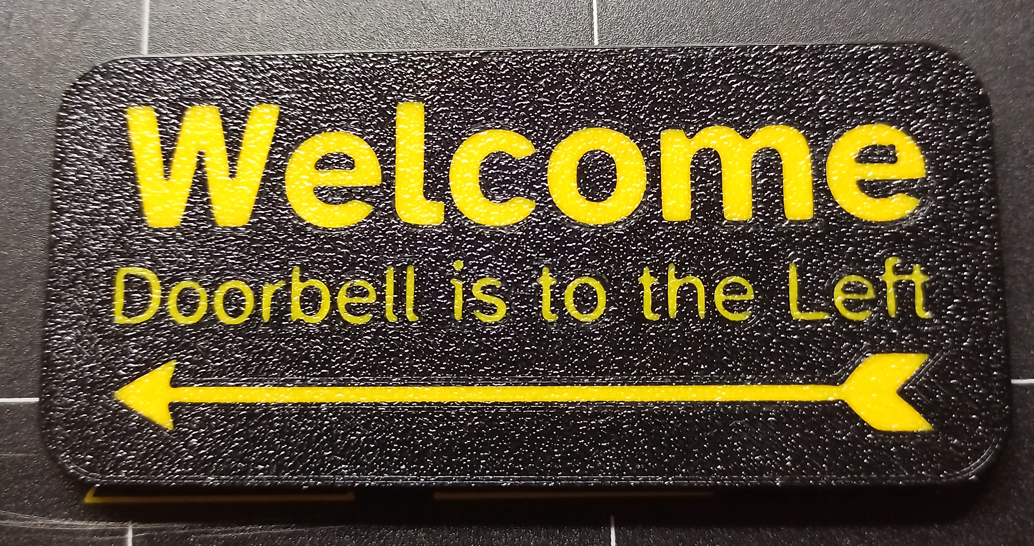 Doorbell Sign with Arrow (Left or Right)