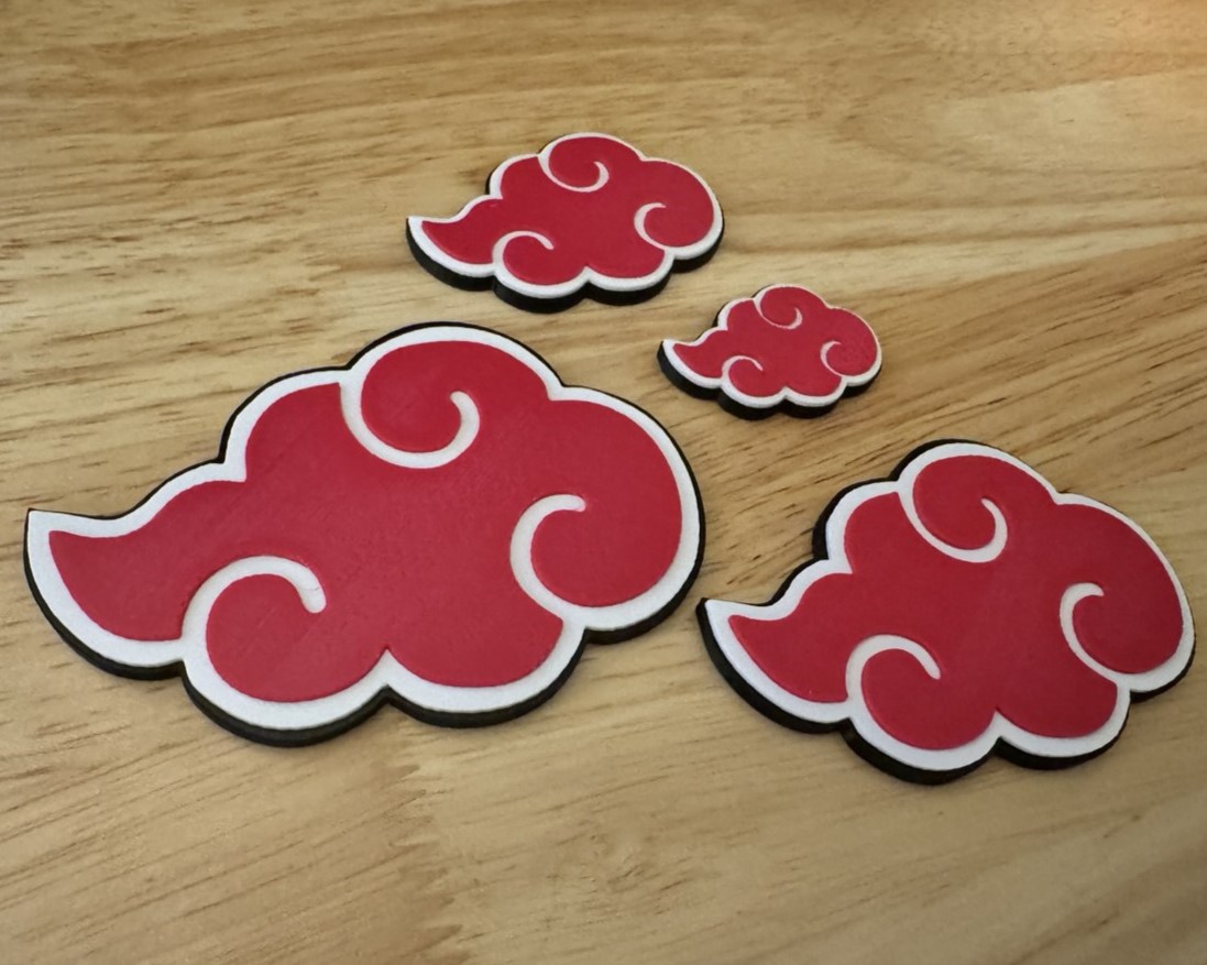 Akatsuki Cloud (Naruto) - Fridge Magnet (Hot-Swap, Multi-Color) | Decoration For Whiteboard, Refrigerator, Locker, Cabinet | Home & Kitchen Essential, Classroom Office Supplies |