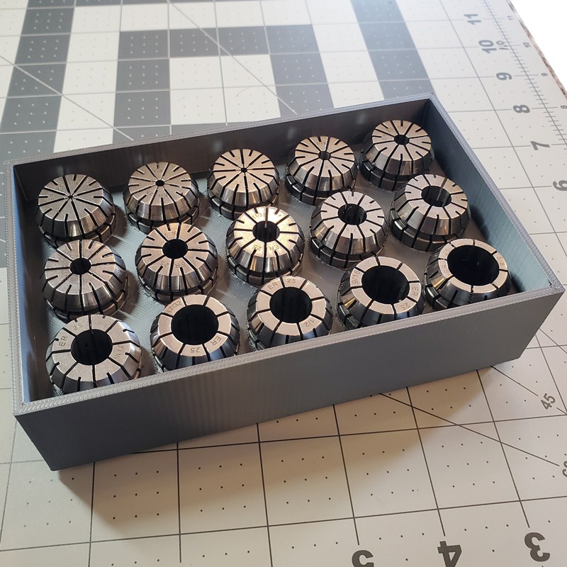 ER25 Collet Storage Tray - 15 collets