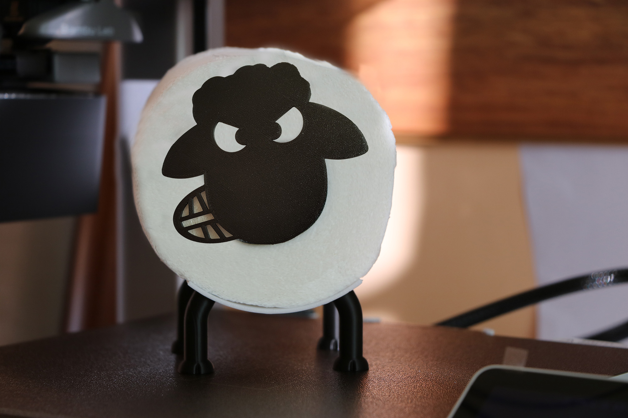 Angry An interesting bathroom decor idea. Sheep Shaun.Shaun the Sheep Toilet Paper Roll Holder.