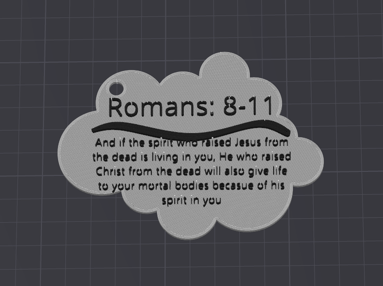 Bible verse keychain