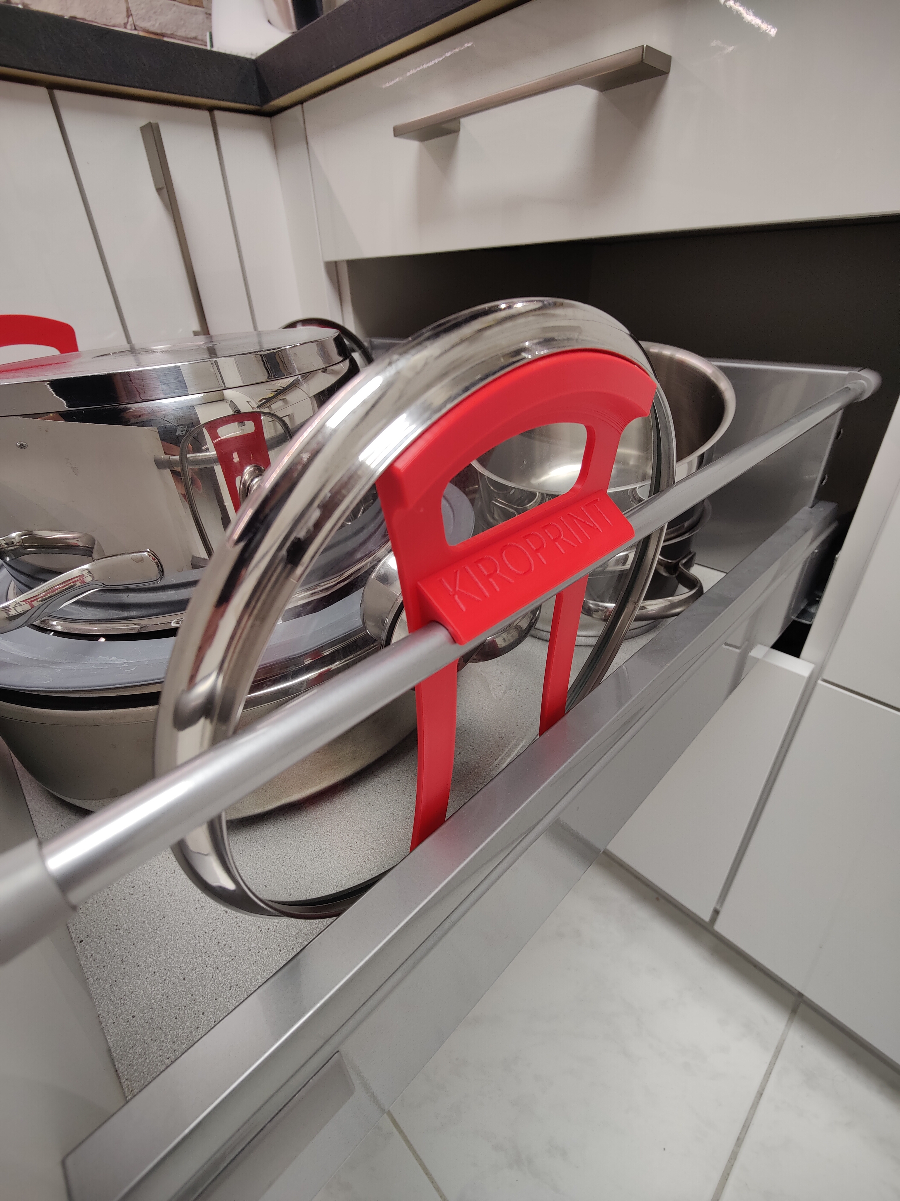 Topfdeckelhalter für Hettich InnoTech Schubkastensystem Küche Reling Clip