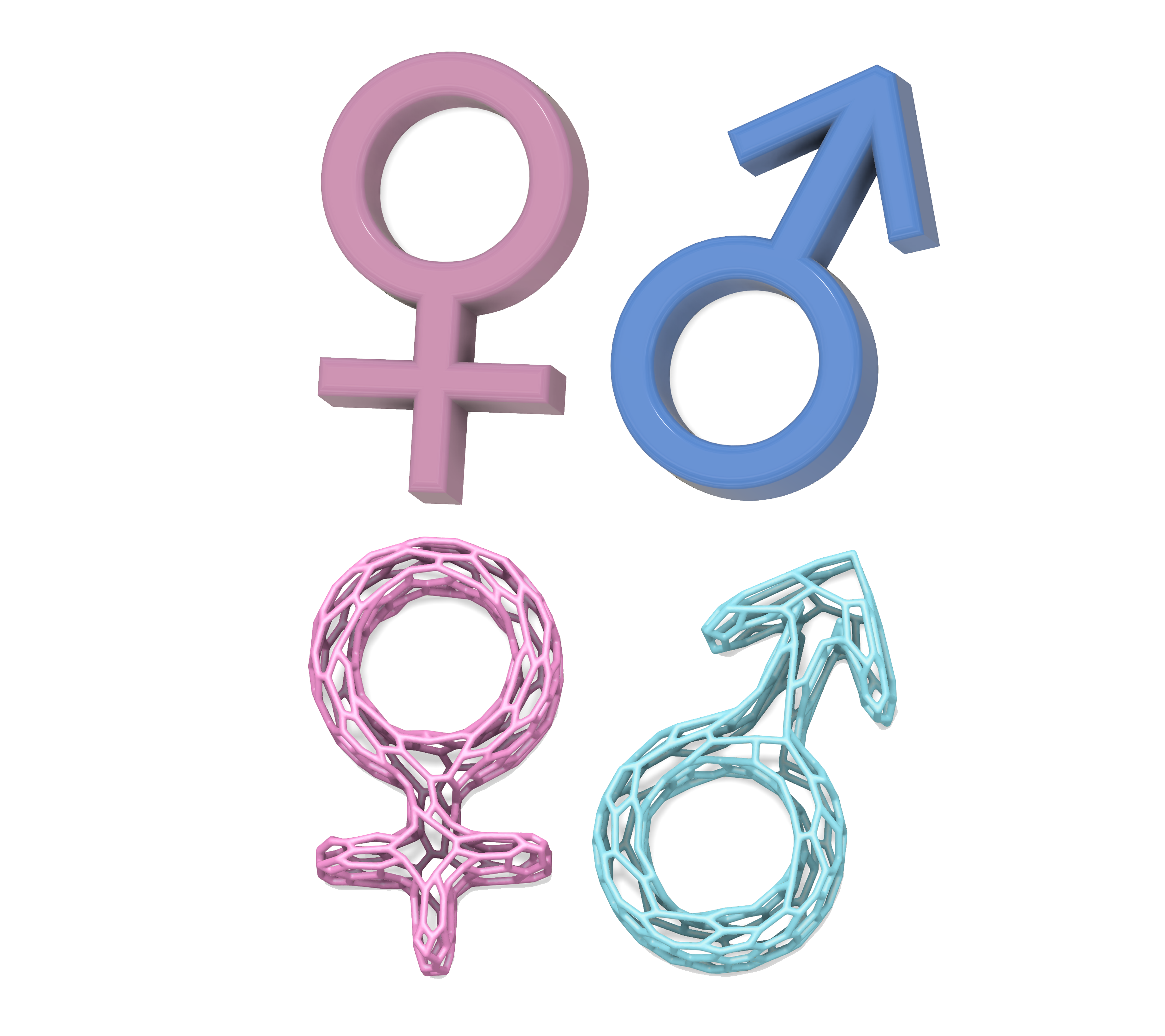 Simple & Voronoi Gender/Sex Symbols
