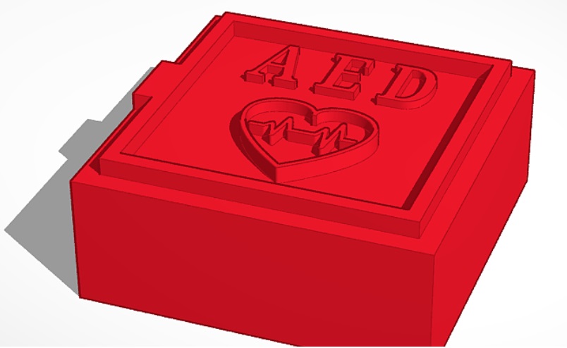 Defibrillator box- scale models for diorama 1/14, 1/16 ,1/12,1/10